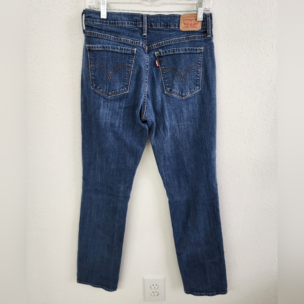 Levis 505 Straight Classic Blue Denim Jeans Size 6 Non Distressed - Picture 4 of 5